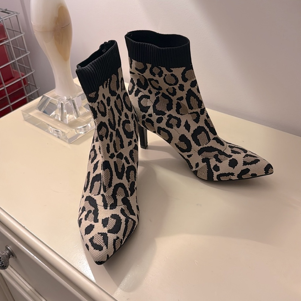 Leopard Print Ankle Boots